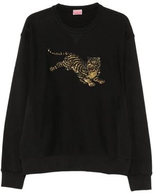 KENZO Sudadera Jumping Tiger - Negro