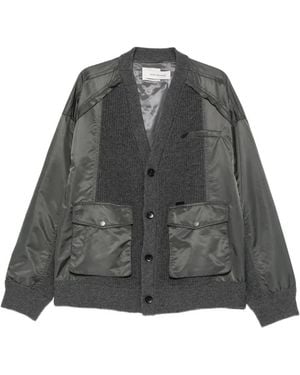 Feng Chen Wang Layered Bomber Jacket - Grey
