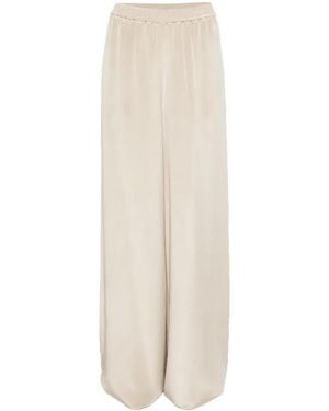 Max Mara Relaxed-Fit Heavy Silk Pants - White