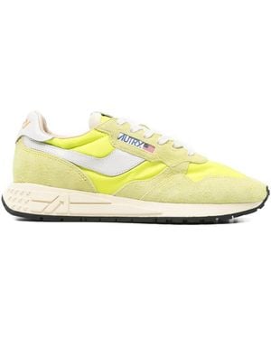 Autry Logo-Patch Sneakers - Jaune