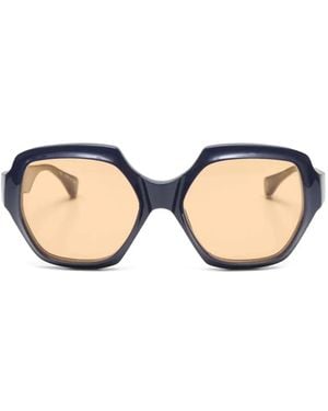 Undercover X Factory900 Geometric-Frame Sunglasses - Natural