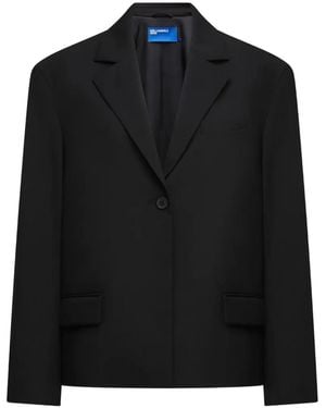 KARL LAGERFELD X Pietro Terzini Oversized Boxy Blazer - Black