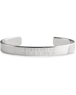 MM6 by Maison Margiela Engraved Numeric Cuff Bracelet - White