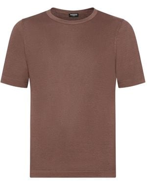 Franzese Collection Crew-Neck Short-Sleeves T-Shirt - Brown