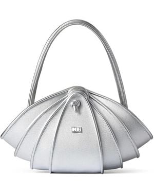 Korobeynikov Mini Shrimp Shell-Shaped Tote Bag - White