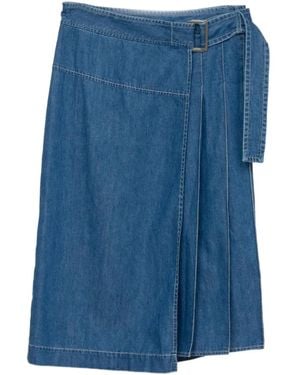 3.1 Phillip Lim Wikkelrok Met Ceintuur - Blauw