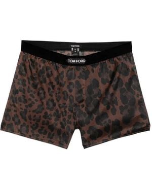 Tom Ford Boxer Leopardati - Nero