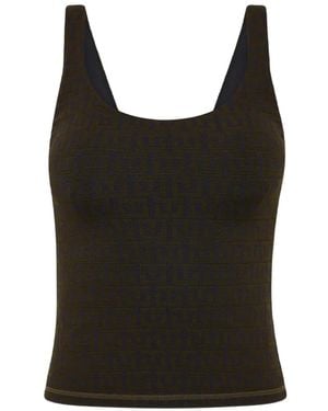 The Upside Castilla Amelia Patterned Tank Top - Black