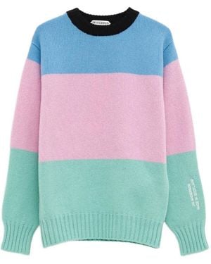 JW Anderson Striped Colour-Block Sweater - Blue