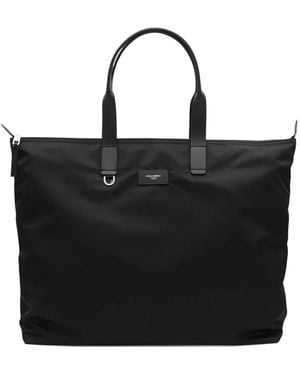 Dolce & Gabbana Shopper Met Leren Handvat En Rits - Zwart