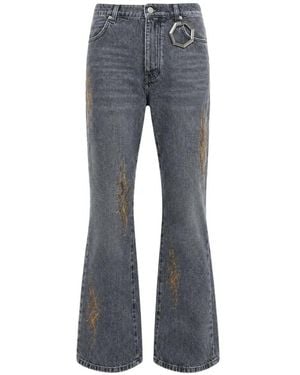 Alchemist Studio Crystal-Embellished Jeans - Blue
