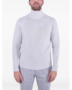Eleventy Ribbed-Knit Raglan-Sleeve Sweater - White