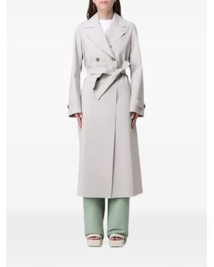 Max Mara Double-Breasted Trench Coat - White