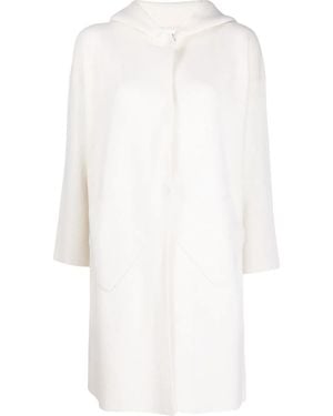 Liska Hooded Cardi-Coat - White