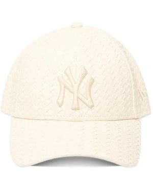 KTZ New York Yankees 9Forty Woven Baseball Cap - Natural
