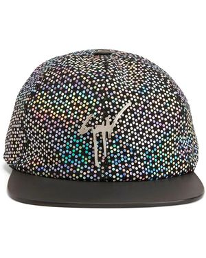 Giuseppe Zanotti Casquette Cohen À Sequins Brodés - Noir
