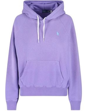 Polo Ralph Lauren Polo Pony-Embroidered Hoodie - Purple