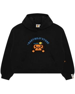 *BABY MILO® STORE BY *A BATHING APE® Baby Milo Graphic-Print Hoodie - Black