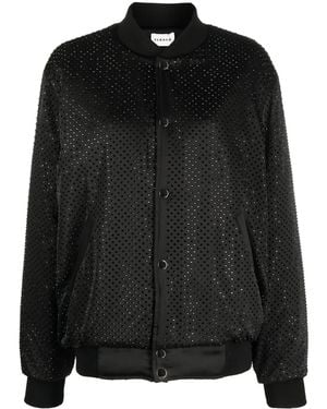 P.A.R.O.S.H. Crystal-Embellished Bomber Jacket - Black
