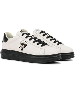 Karl Lagerfeld Logo Platform Sneakers - White