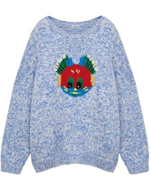 Loewe X Louis Wain crew-neck sweater - Azul