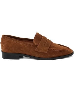 Atp Atelier Airola Almond-Toe Strap Loafers - Brown
