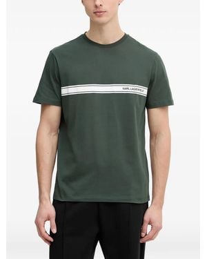 KARL LAGERFELD Logo-Print T-Shirt - Green