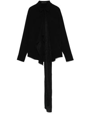 Yohji Yamamoto Drape-Panel Shirt - Black