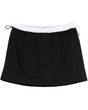 Alexander Wang Elastic-Logo Mini Skirt - Black
