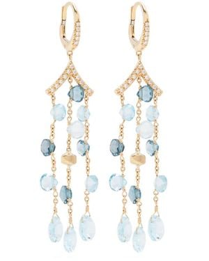 Marco Bicego ダイヤモンド トパーズ&ダイヤモンド ピアス 18kイエローゴールド - ホワイト