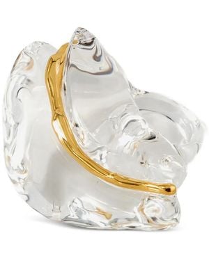 Alexis Liquid Lucite Wave Ring - White