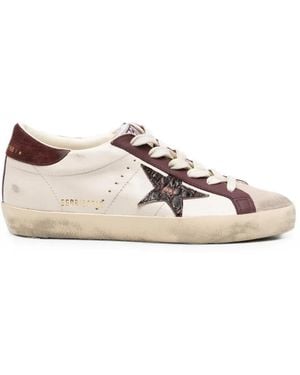 Golden Goose Super-Star Leather Trainers - Natural