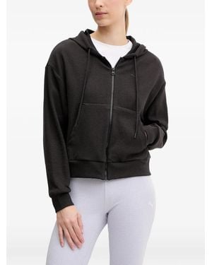 PUMA Zip-Up Textured Hoodie - Black