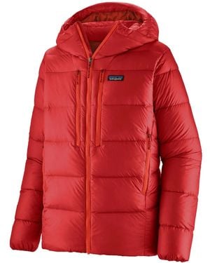 Patagonia Fitz Roy Hooded Padded Jacket - Red