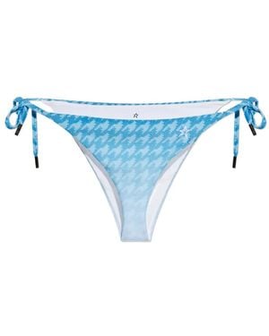 Perfect Moment Bragas De Bikini Con Motivo Pied De Poule - Azul