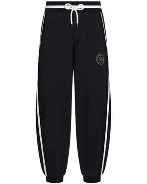 Dolce & Gabbana Cotton Fleece Jogging Pants - Blue