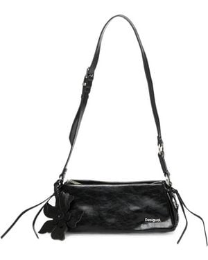 Desigual Small Floral-Charm Tote Bag - Black