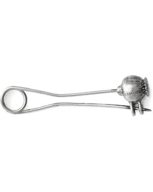 Lemaire Spilla Con Logo Inciso - Marrone