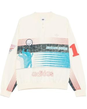 adidas Archive Summersport Graphic-Print Jumper - Blue