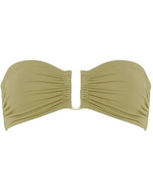 Eres Show Bandeau Bikini Top - Green