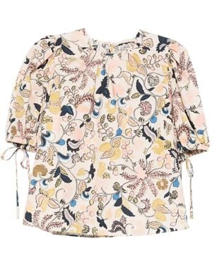 Ulla Johnson Floral-Print T-Shirt - Natural