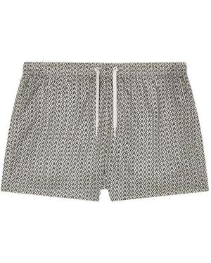 ARMANI EXCHANGE Geometric-Pattern Swim Short - Grey