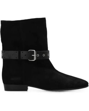 Isabel Marant Reena Eyelet-Embellished Ankle Boots - Black