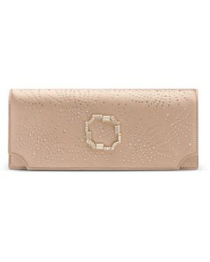 Malone Souliers Crystal-Embellished Vivien Clutch - Natural