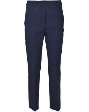 Weekend by Maxmara Cotton-Blend Trousers - Blue