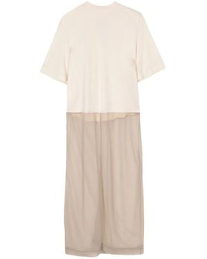 Toga Paneled Short-Sleeve Dress - Natural