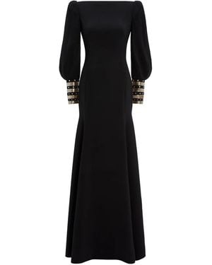 Jenny Packham Abito Lungo Con Decorazione - Nero