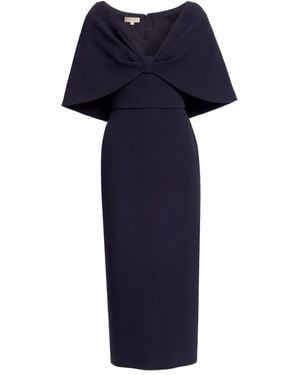 Elie Saab Silk Midi Dress - Blue