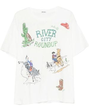 Bode Camiseta River City Con Motivo Gráfico - Blanco