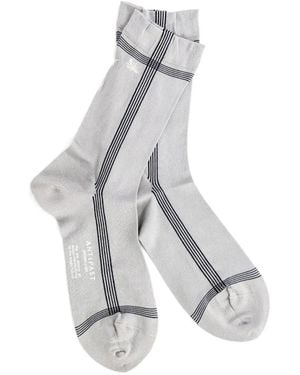Antipast Striped Knitted Socks - White